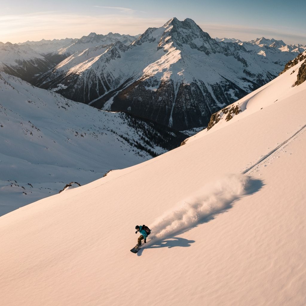 Snowboarder on mountain
